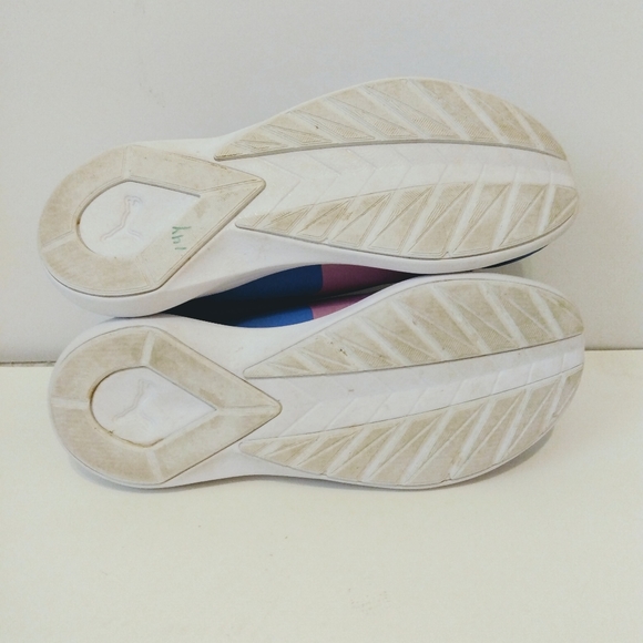 Puma Soft Foam Blue Pink White Mesh Slip On Ankle Sneakers sz 7 - Picture 8 of 8